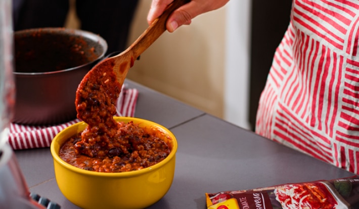 Chile con frijoles negros