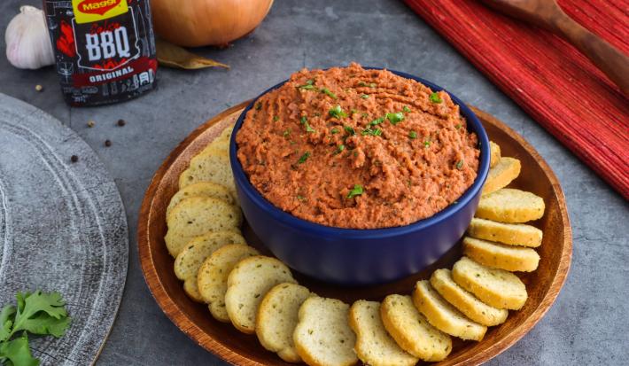 Dip de Chorizo con salsa BBQ