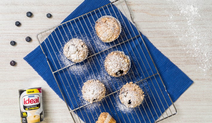 Muffin de arándanos esponjosos