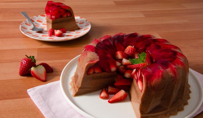 Gelatina de Nesquik® y Fresa