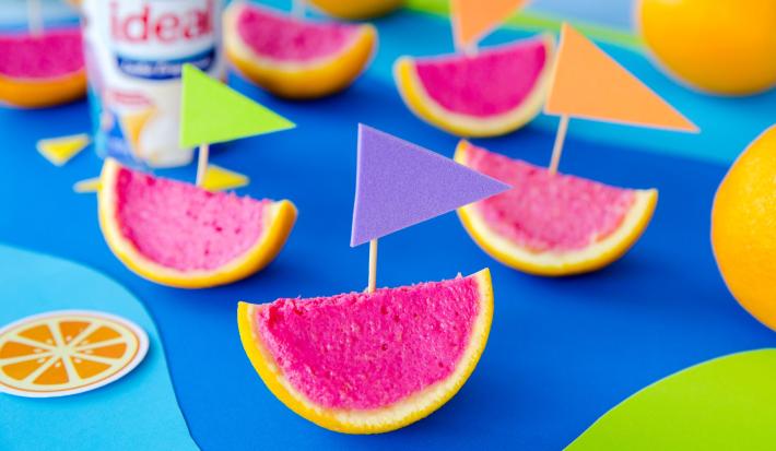 Barquitos de Gelatina de Fresa