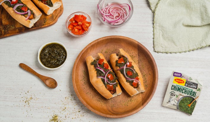 Choripán estilo argentino