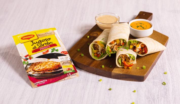 Wrap de Pollo con Vegetales