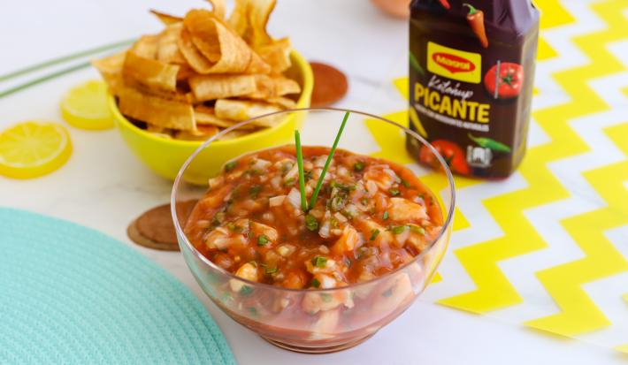 Ceviche de Corvina con Picante