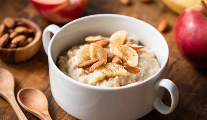 Avena con almendras