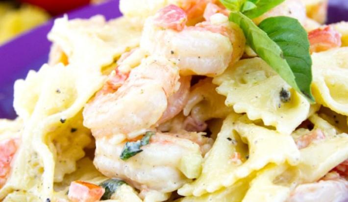 Ensalada de lacitos con camarones