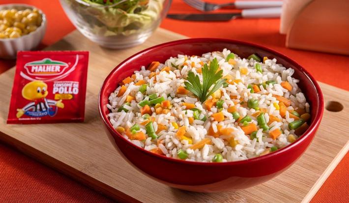 Arroz con vegetales