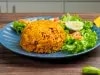 Arroz con Pollo Casero con Achiote y Ensalada a la Vinagreta