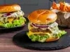 Hamburguesa con mayonesa de chimichurri