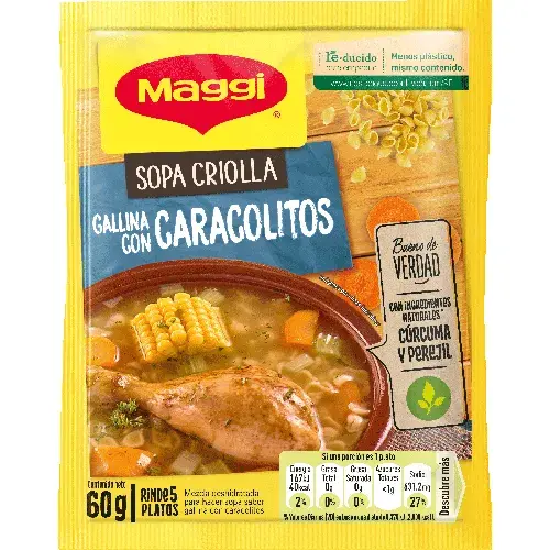 MAGGI® Sopa Criolla de Gallina con Caracolitos