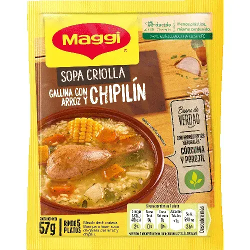 MAGGI® Sopa Criolla de Gallina con Arroz y Chipilín