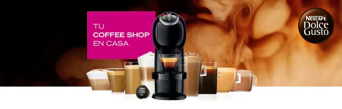 Máquina NESCAFÉ Dolce Gusto, cápsulas de café listas para disfrutar ‘Tu Coffee Shop en Casa’ diseño elegante y moderno.