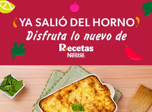 Banner Disfruta lo Nuevo de Recetas Nestle