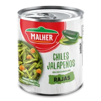 Chiles jalapeños rajas
