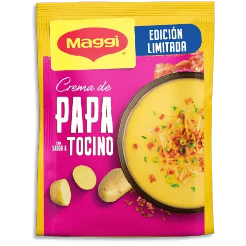 Crema de papa con tocino