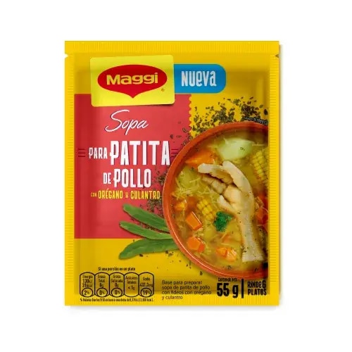 Sopa para patita de pollo