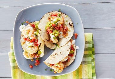 Tacos caseros con queso morolique.